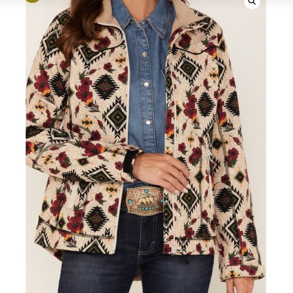 Powder River Ladies Aztec floral Soft-shell Jacket size Small